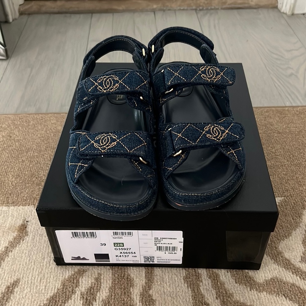 Chanel Denim Dad Sandals